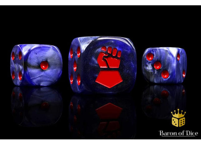 Gamers Guild AZ Baron of Dice Baron of Dice: Righteous Hand Crimson Fists Round 16mm Dice Baron of Dice