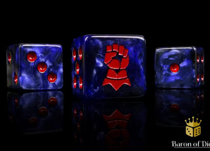 Gamers Guild AZ Baron of Dice Baron of Dice: Righteous Hand Crimson Fists Square 16mm Dice Baron of Dice