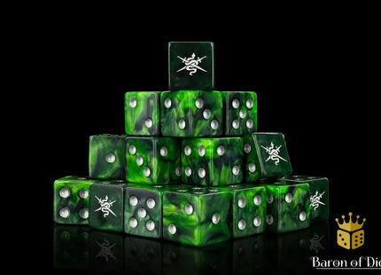 Gamers Guild AZ Baron of Dice Baron of Dice: Shadow Vipers Warp Touched Dice - Set of 25 Baron of Dice