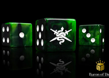 Gamers Guild AZ Baron of Dice Baron of Dice: Shadow Vipers Warp Touched Dice - Set of 25 Baron of Dice