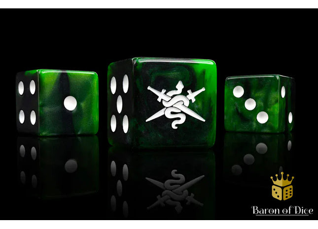 Gamers Guild AZ Baron of Dice Baron of Dice: Shadow Vipers Warp Touched Dice - Set of 25 Baron of Dice