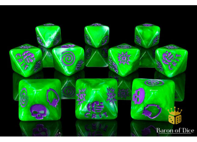 Gamers Guild AZ Baron of Dice Baron of Dice: SMASH! D8 Dice Set - Black Friday Baron of Dice