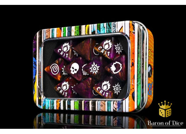 Gamers Guild AZ Baron of Dice Baron of Dice: Sunburst D8 Dice  Set Baron of Dice