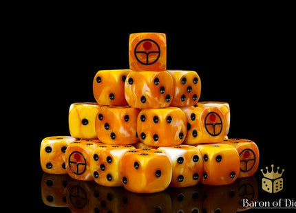 Gamers Guild AZ Baron of Dice Baron of Dice: Universal Peace, Ochre, 16mm Dice / Round Corner Baron of Dice
