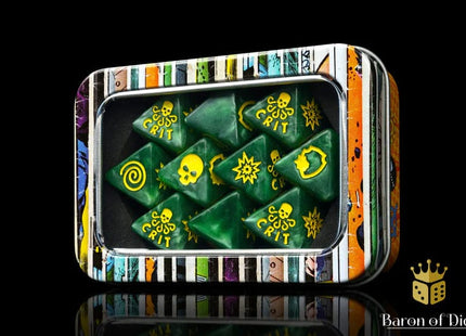 Gamers Guild AZ Baron of Dice Baron of Dice: World Domination Green D8 Dice  Set Baron of Dice