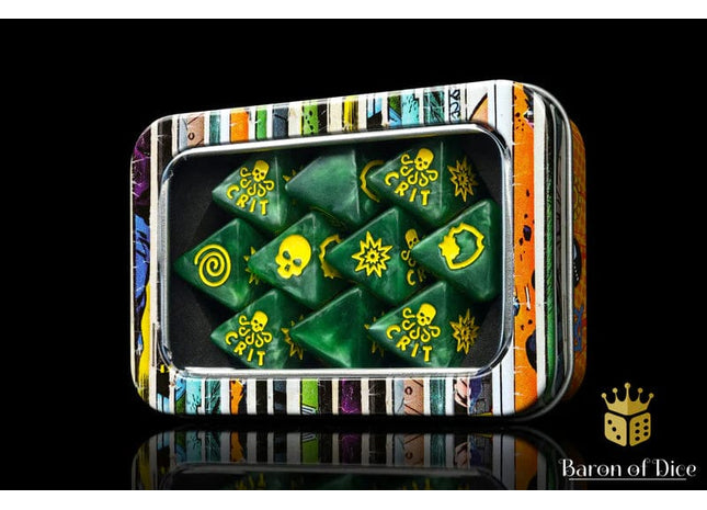 Gamers Guild AZ Baron of Dice Baron of Dice: World Domination Green D8 Dice  Set Baron of Dice