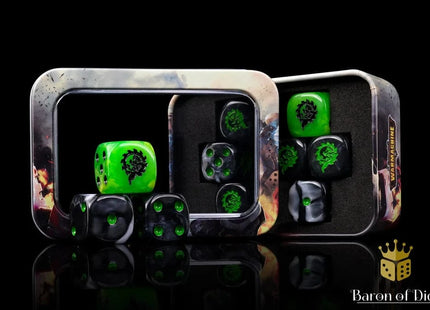 Gamers Guild AZ Baron of Dice Warmachine: Cryx Necrofactorium Official Dice Set Baron of Dice