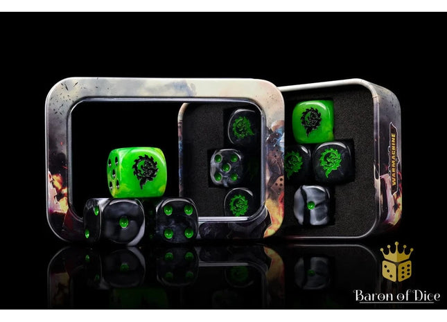 Gamers Guild AZ Baron of Dice Warmachine: Cryx Necrofactorium Official Dice Set Baron of Dice