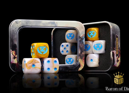 Gamers Guild AZ Baron of Dice Warmachine: Cygnar Storm Forge Official Dice Set Baron of Dice