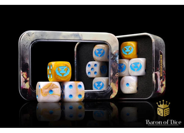 Gamers Guild AZ Baron of Dice Warmachine: Cygnar Storm Forge Official Dice Set Baron of Dice