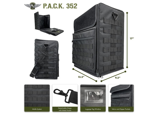 Gamers Guild AZ Battle Foam (352) P.A.C.K. 352 Molle Standard Load Out (Black) Battle Foam