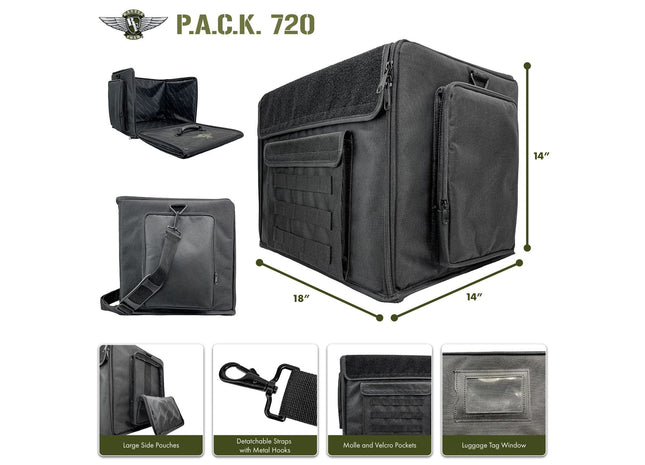 Gamers Guild AZ Battle Foam (720) P.A.C.K. 720 Molle Standard Load Out (Black) Battle Foam