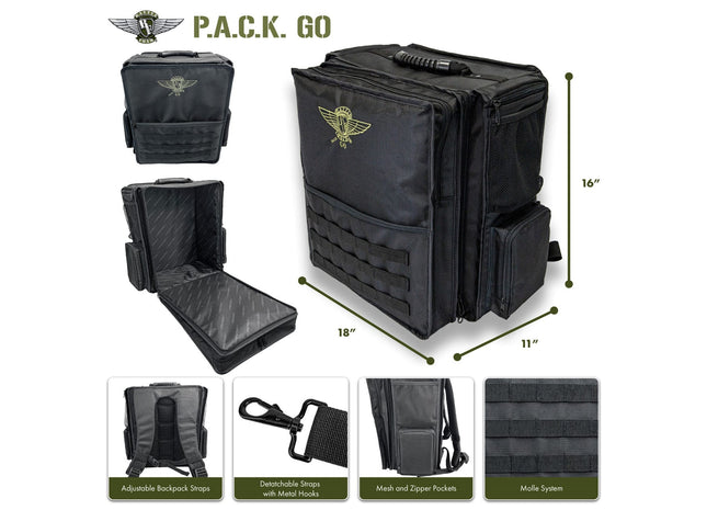 Gamers Guild AZ Battle Foam (Go) P.A.C.K. Go 2.0 with Magna Rack Slider Load Out (Black) Battle Foam