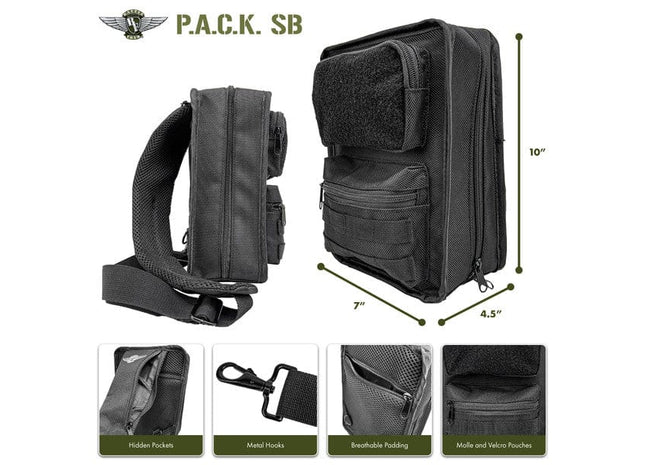Gamers Guild AZ Battle Foam P.A.C.K. SB Shoulder Bag Player's Kit Load Out (Black) Battle Foam