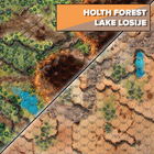 Gamers Guild AZ Battletech BattleTech: BattleMat - Tukkayid: Holth Forest & Lake Losiije (Pre-Order) ACD Distribution