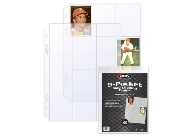 Gamers Guild AZ BCW BCW: Accessories - 9-Pocket Side Load Pro Pages Clear BCW