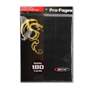 Gamers Guild AZ BCW BCW: Accessories - 9-Pocket Side Loading Pro Pages Black BCW