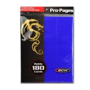 Gamers Guild AZ BCW BCW: Accessories - 9-Pocket Side Loading Pro Pages Blue BCW