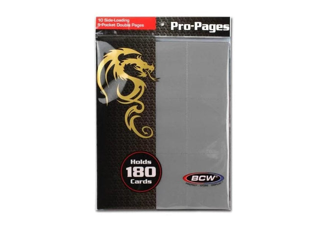 Gamers Guild AZ BCW BCW: Accessories - 9-Pocket Side Loading Pro Pages Gray BCW