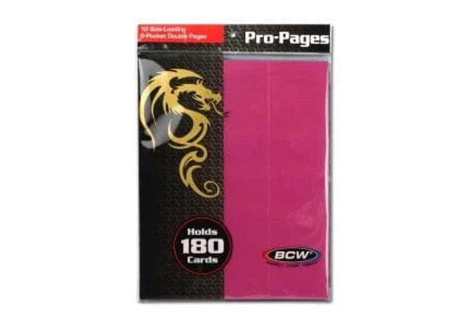 Gamers Guild AZ BCW BCW: Accessories - 9-Pocket Side Loading Pro Pages Pink BCW
