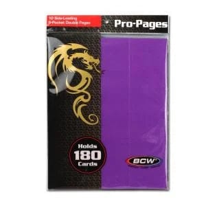 Gamers Guild AZ BCW BCW: Accessories - 9-Pocket Side Loading Pro Pages Purple BCW