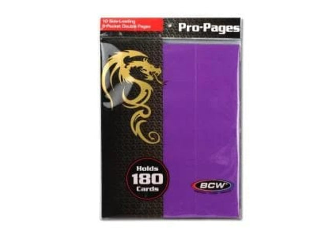 Gamers Guild AZ BCW BCW: Accessories - 9-Pocket Side Loading Pro Pages Purple BCW