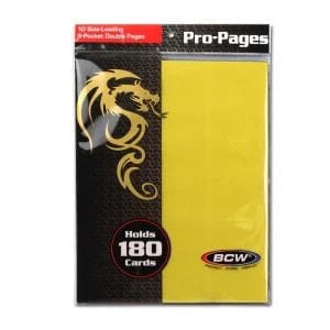 Gamers Guild AZ BCW BCW: Accessories - 9-Pocket Side Loading Pro Pages Yellow BCW