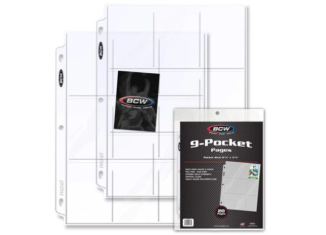 Gamers Guild AZ BCW BCW: Accessories - 9-Pocket Top Load Pro Pages Clear BCW