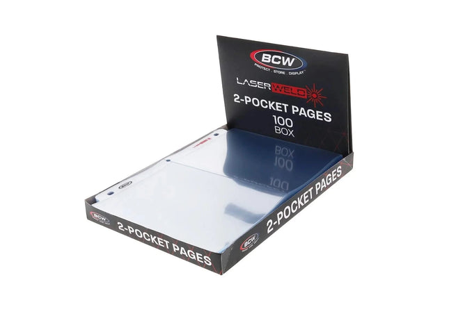 Gamers Guild AZ BCW LaserWeld 2-Pocket Photo Page (100 CT. Box) BCW