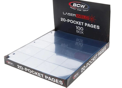 Gamers Guild AZ BCW LaserWeld 20-Pocket Page (100 CT. Box) BCW