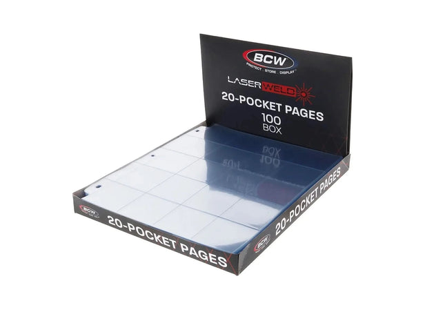 Gamers Guild AZ BCW LaserWeld 20-Pocket Page (100 CT. Box) BCW