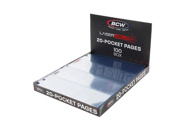 Gamers Guild AZ BCW LaserWeld 20-Pocket Tobacco Page (100 CT. Box) BCW