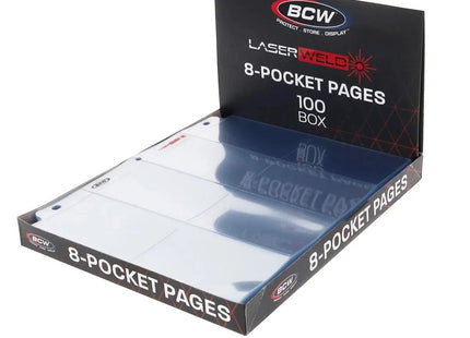 Gamers Guild AZ BCW LaserWeld 8-Pocket Page (100 CT. Box) BCW