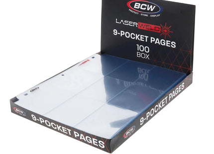 Gamers Guild AZ BCW LaserWeld 9-Pocket Page - Side Load (100 CT. Box) BCW