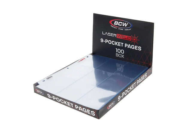Gamers Guild AZ BCW LaserWeld 9-Pocket Page - Side Load (100 CT. Box) BCW