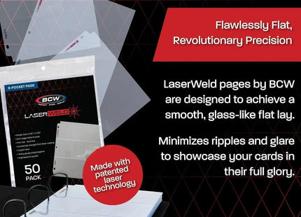 Gamers Guild AZ BCW LaserWeld 9-Pocket Page - Side Load (50 CT. Pack) BCW
