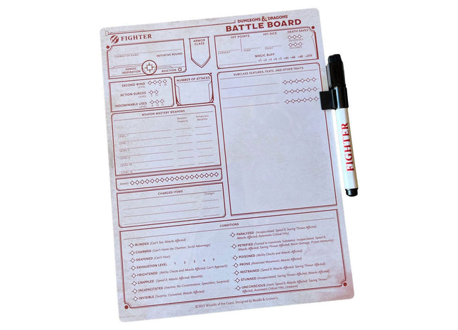 Gamers Guild AZ Beadle & Grimm's Beadle & Grimm's Dungeons and Dragons: Battle Board - Fighter Class GTS