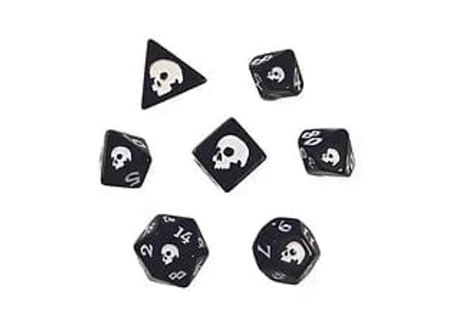 Gamers Guild AZ Black Oak Workshop Black Oak Workshop: 7-Dice Set: Black Death Black Oak Workshop