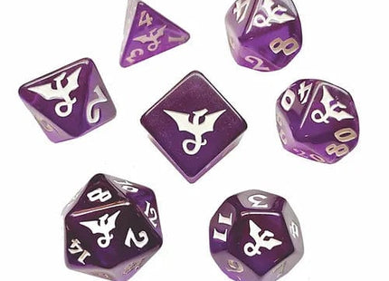 Gamers Guild AZ Black Oak Workshop Black Oak Workshop: 7-Dice Set: Gemstone Dragon Amethyst Black Oak Workshop
