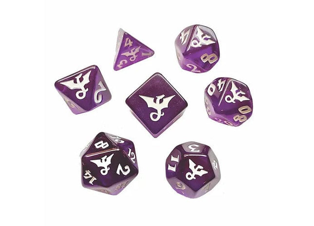 Gamers Guild AZ Black Oak Workshop Black Oak Workshop: 7-Dice Set: Gemstone Dragon Amethyst Black Oak Workshop
