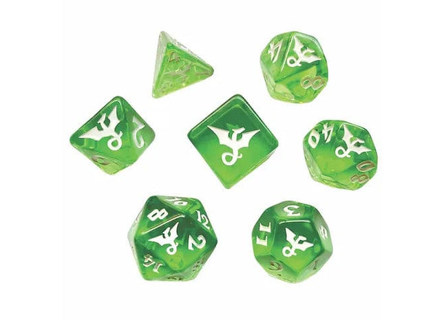 Gamers Guild AZ Black Oak Workshop Black Oak Workshop: 7-Dice Set: Gemstone Dragon Emerald Black Oak Workshop