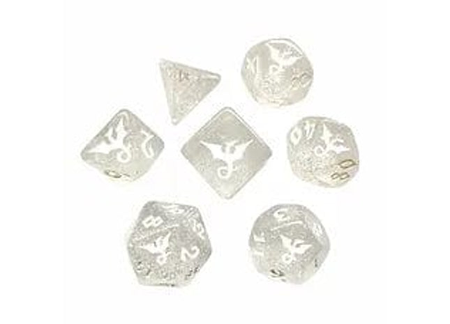 Gamers Guild AZ Black Oak Workshop Black Oak Workshop: 7-Dice Set: Glitter Dragon Silverclaw Black Oak Workshop