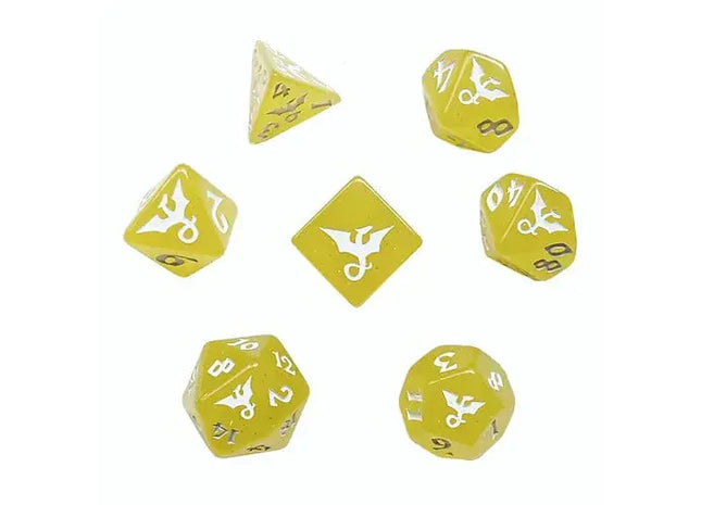 Gamers Guild AZ Black Oak Workshop Black Oak Workshop: 7-Dice Set: Glitter Dragon Yellow - Black Friday Black Oak Workshop