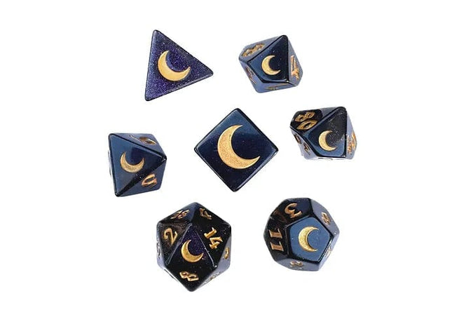 Gamers Guild AZ Black Oak Workshop Black Oak Workshop: 7-Dice Set: Kitty Clacks - Lunatalis Black Oak Workshop