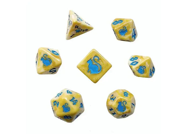 Gamers Guild AZ Black Oak Workshop Black Oak Workshop: 7-Dice Set: Kitty Clacks - Yum-Yum - Black Friday Black Oak Workshop