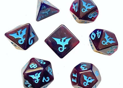 Gamers Guild AZ Black Oak Workshop Black Oak Workshop: 7-Dice Set: Swirl Dragon Dreadwyrm - Black Friday Black Oak Workshop