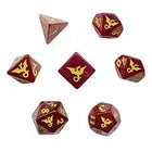 Gamers Guild AZ Black Oak Workshop Black Oak Workshop: 7-Dice Set: Swirl Dragon Red Black Oak Workshop