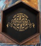 Gamers Guild AZ Black Oak Workshop Black Oak Workshop: Expeditions - Black Leather-Lined Dice Tray Black Oak Workshop