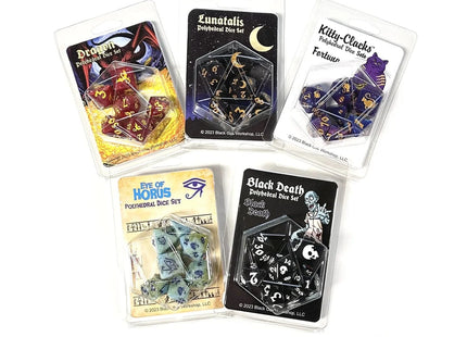 Gamers Guild AZ Black Oak Workshop Black Oak Workshop: Knight's Blade Polyhedral Dice Set Green Knight Black Oak Workshop
