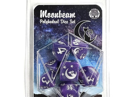 Gamers Guild AZ Black Oak Workshop "Moonbeam" Polyhedral Dice Set ACD Distribution